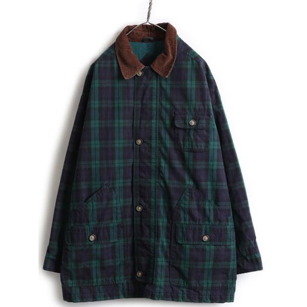 90s ☆ OLD GAP ブラックウォッチ 中綿 ハンティング ジャケット