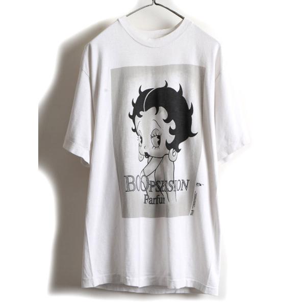 Bettyboop ベティーブープ プリントTシャツ ベティちゃん 白 古着-