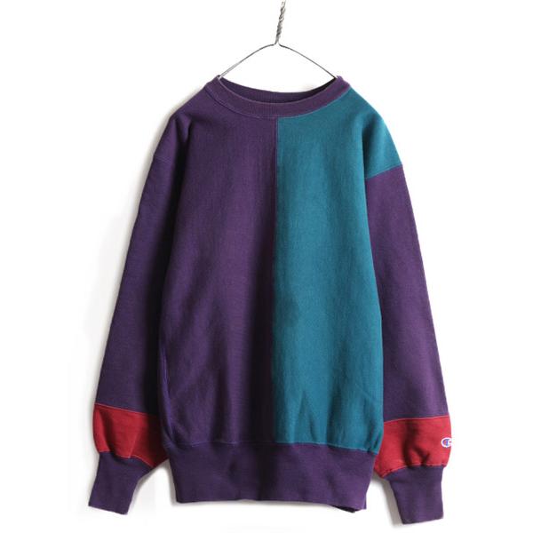 XL】90s チャンピオン リバースウィーブ クレイジーパターン 目無し-