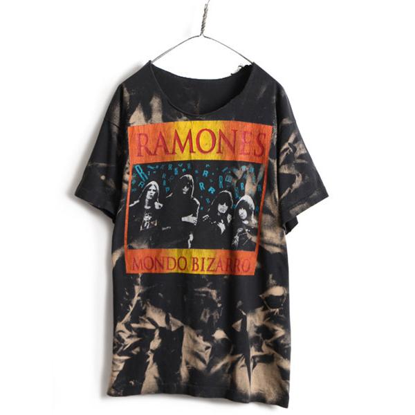 90s カットオフ ☆ RAMONES 両面 プリント 半袖 Tシャツ ( メンズ XL