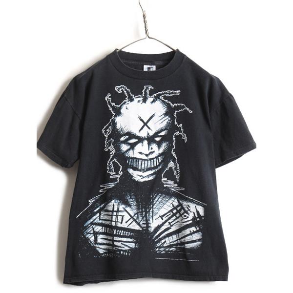 90s USA製 人気 黒 ☆ WHITE ZOMBIE 両面 プリント 半袖 Tシャツ