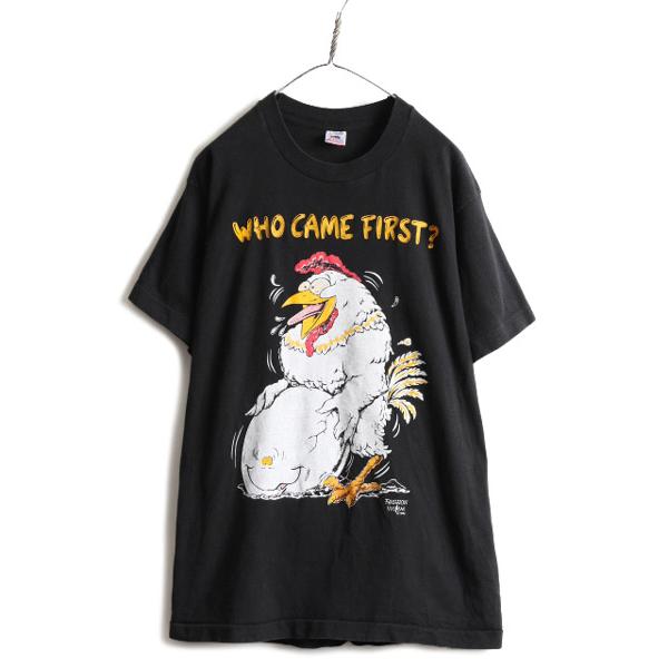 90s USA製 ☆ FASHION VICTIM エロ プリント 半袖 Tシャツ メンズ L