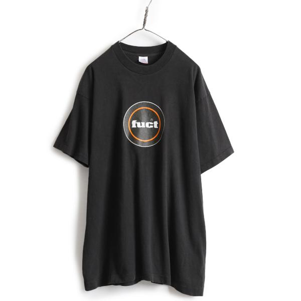 90s USA製 ☆ FUCT 初期 サークル ロゴ プリント Tシャツ ( メンズ XL 