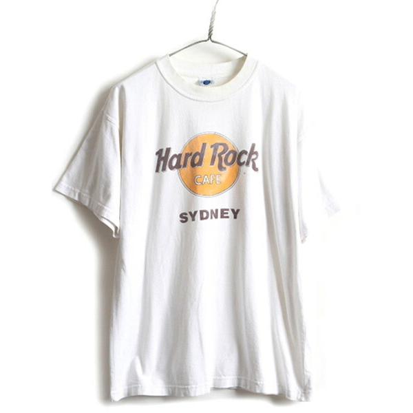 □ ハードロックカフェ SYDNEY ビッグ ロゴ プリント 半袖 Tシャツ