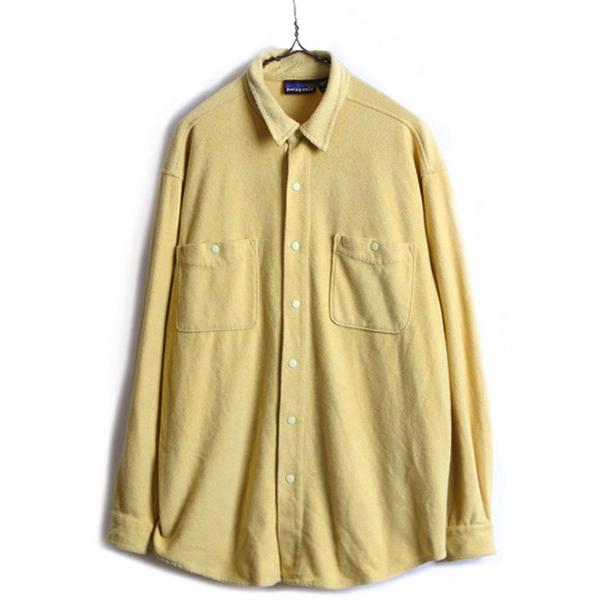 90s USA製 □ 96年製 パタゴニア 長袖 フリース シャツ ( メンズ M