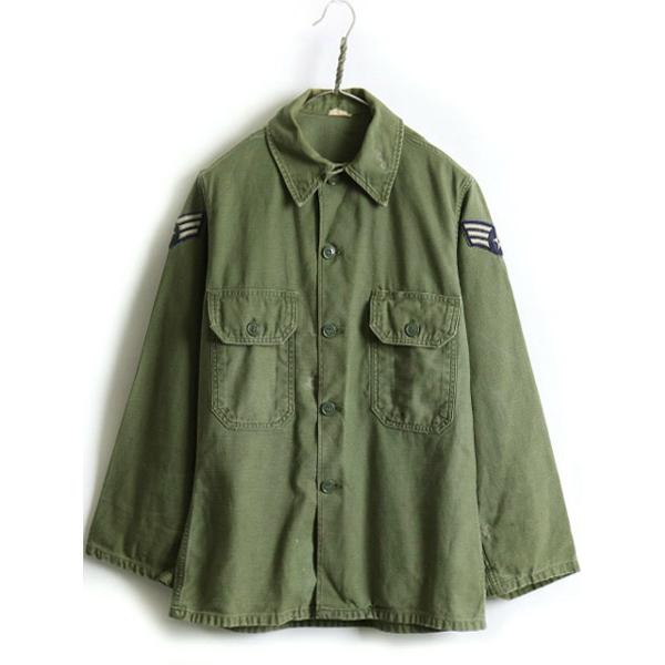 60s ビンテージ □ 米軍実物 US ARMY コットン サテン ユーティリティ