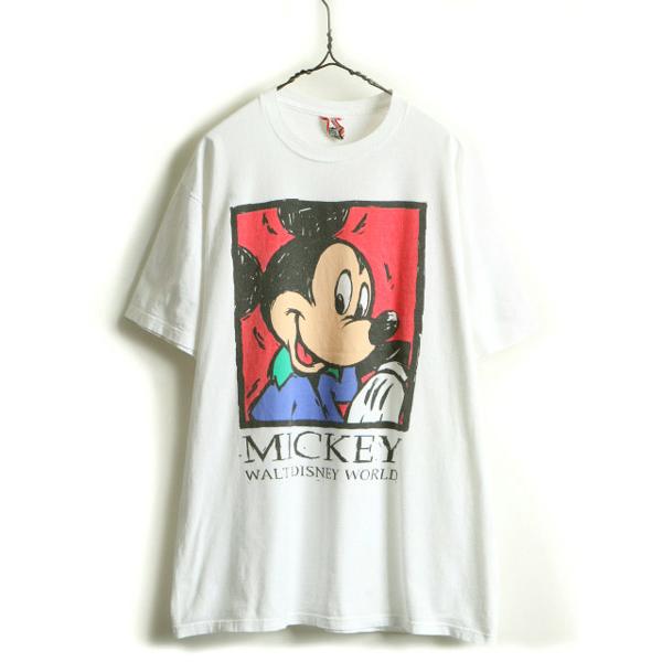 90s USA製 大きいサイズ XL □ ディズニー オフィシャル ミッキー