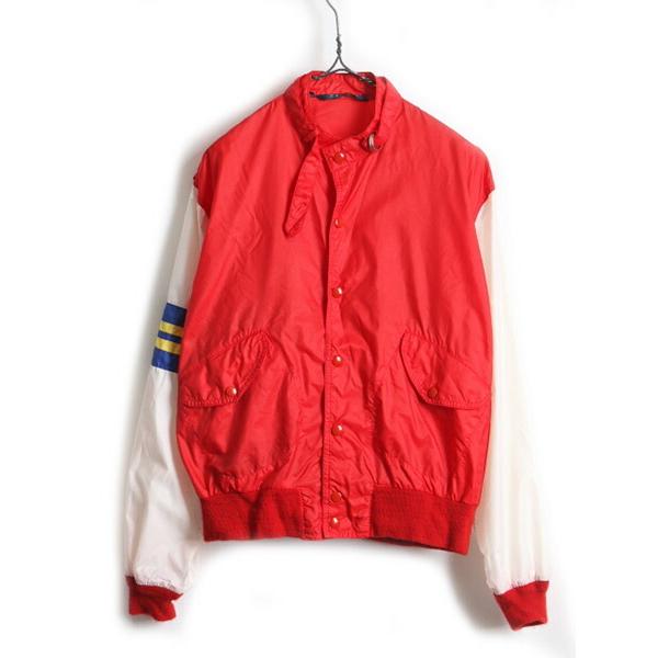 80s ビンテージ □ POLO ポロ ラルフローレン 2トーン 立ち襟 ナイロン