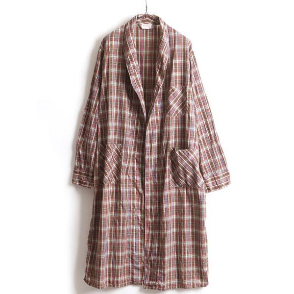 60 S ビンテージ Mr Holliday チェック コットン ロング ガウン コート メンズ L 古着 60年代 ローブ ロングコート マルチカラー Y Aud19y21n02 Master Plan 通販 Yahoo ショッピング