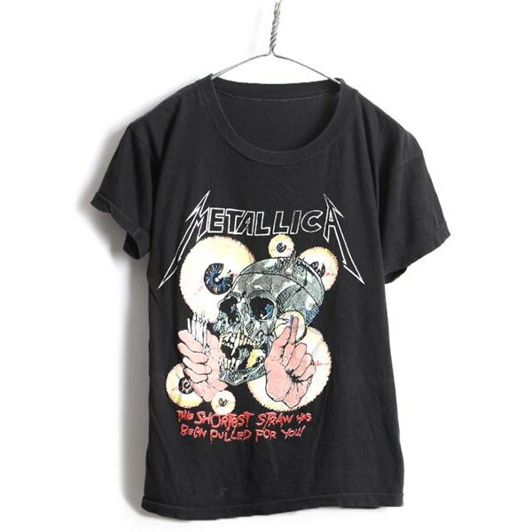 パキ綿 80s ビンテージ □ Metallica メタリカ スカル プリント 半袖 T