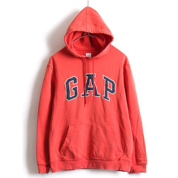 Gap ギャップ ビッグ ロゴ パッチ 刺繍 スウェット フード パーカー メンズ 男性 M 古着 プルオーバー トレーナー 裏起毛 レッド Y Ocd07y21n14 Master Plan 通販 Yahoo ショッピング