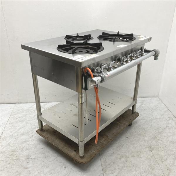 19年製 タニコー 3口 ガステーブルコンロ NT0921 都市ガス