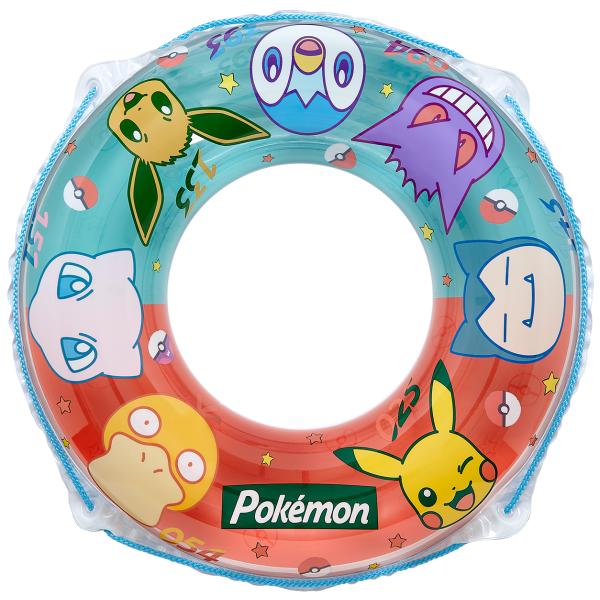 ポケモンのうきわです直径８０cm（内周105〜110cm）。ロープ付き。