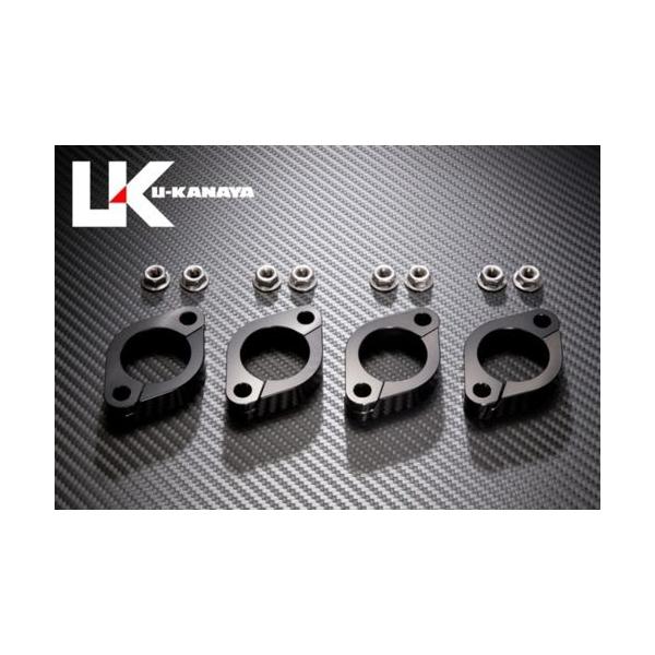 ZRX400Ⅱ フランジ U-KANAYA ユーカナヤ アルミ エキゾーストフランジ ブラック