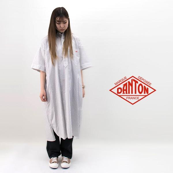 Danton ダントン レディース コットンポプリン ストライプシャツワンピース Jd 3655mtp ss ユナイテッドオーク 通販 Yahoo ショッピング