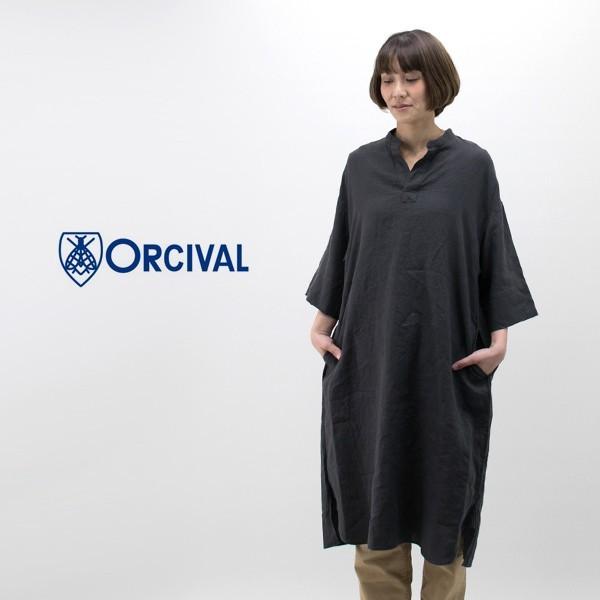 Orcival オーシバル レディース リネンクロス ヘンリーネックワンピ ス Rc 3705ylm Basic ユナイテッドオーク 通販 Yahoo ショッピング