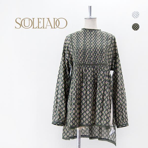 SOULEIADO ソレイアード レディース コットンボイルプリント  