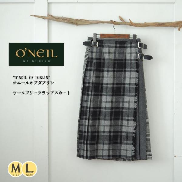 O'NEIL of DUBLIN（オニールオブダブリン） ウール混プリーツラップ