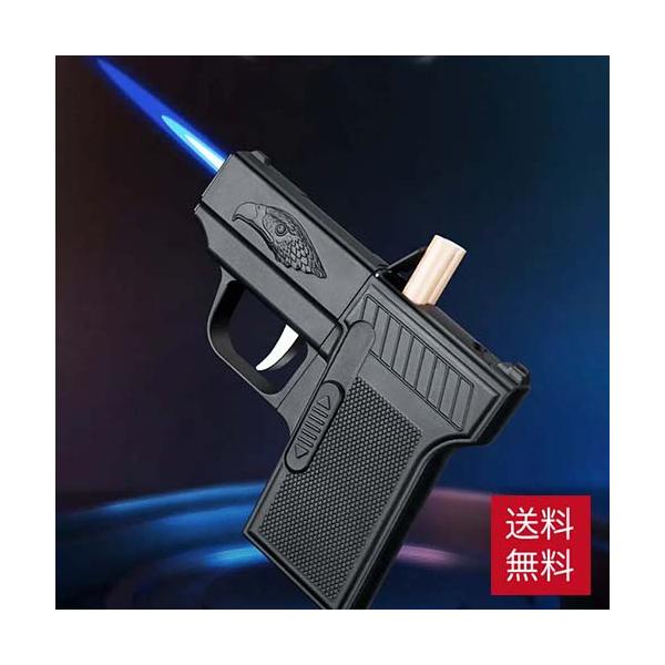 ●ピストル型タバコケース兼用ライターです。●後ろを開けて煙草を収納、スライドボタンで上に煙草が出ます。●２分割しますので、分割してガスを入れてください。(ガスは別売り)●トリガーを引いて着火します。●収納8本程度まで入ります。長さ8cmまで...