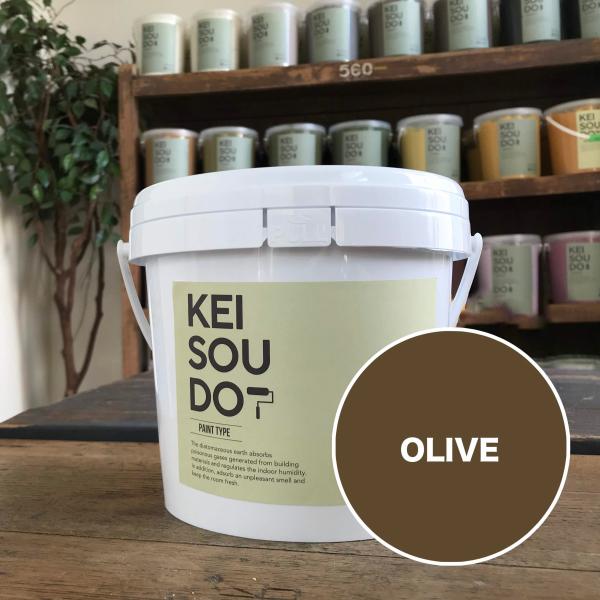 珪藻土 塗料 壁材 ペイント材 KEISOUDO PAINT 1.5kg【OLIVE】