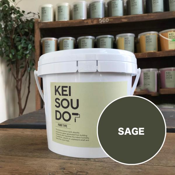 珪藻土 塗料 壁材 ペイント材 KEISOUDO PAINT 1.5kg【SAGE】