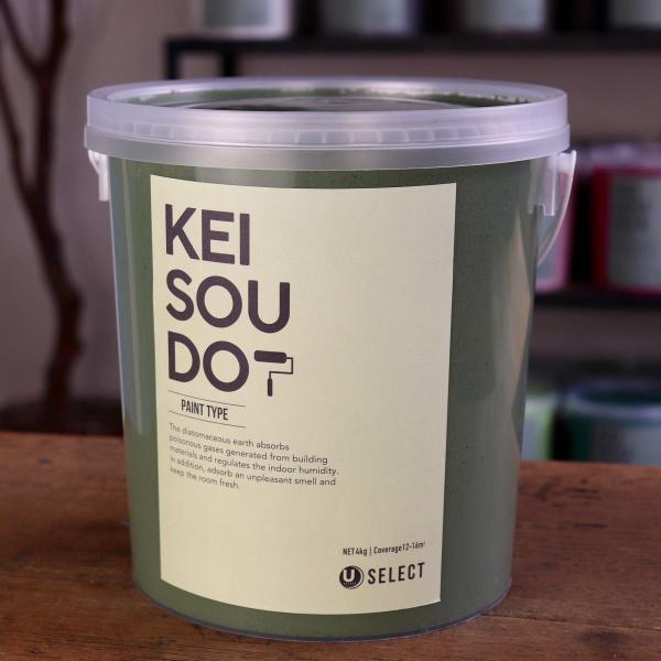 珪藻土 塗料 壁材 内装 内壁 ペイント材 DIY U-SELECT KEISOUDO PAINT 4kg【MOSS】