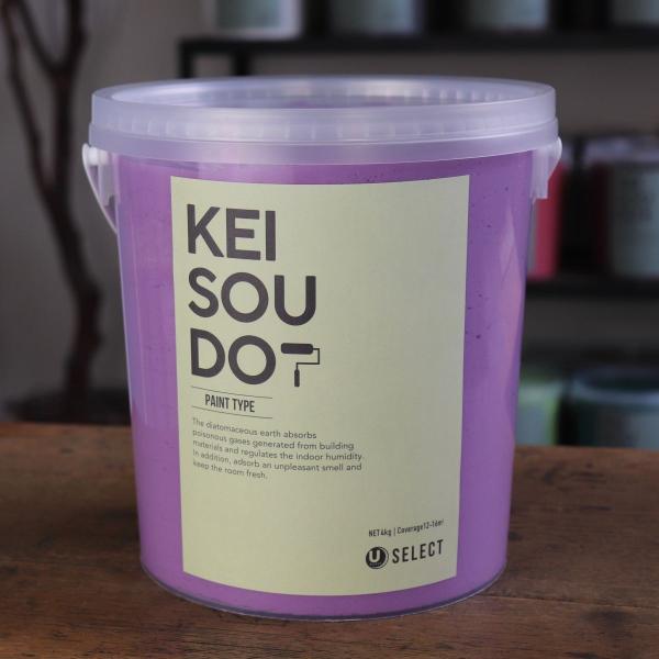 珪藻土 塗料 壁材 内装 内壁 ペイント材 DIY U-SELECT KEISOUDO PAINT 4kg【PLUM】