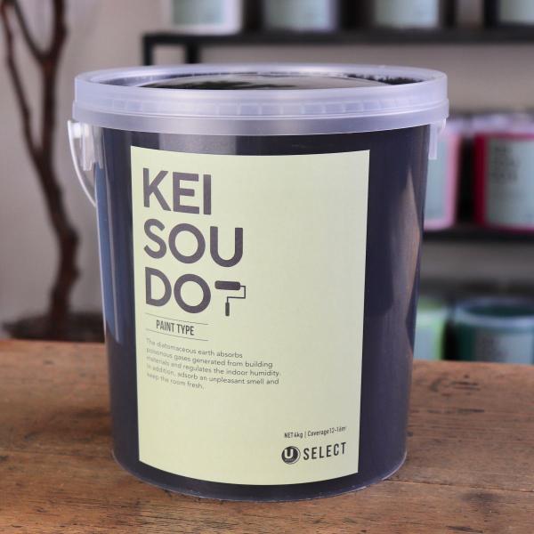 珪藻土 塗料 壁材 内装 内壁 ペイント材 DIY U-SELECT KEISOUDO PAINT 4kg【SMOKE】