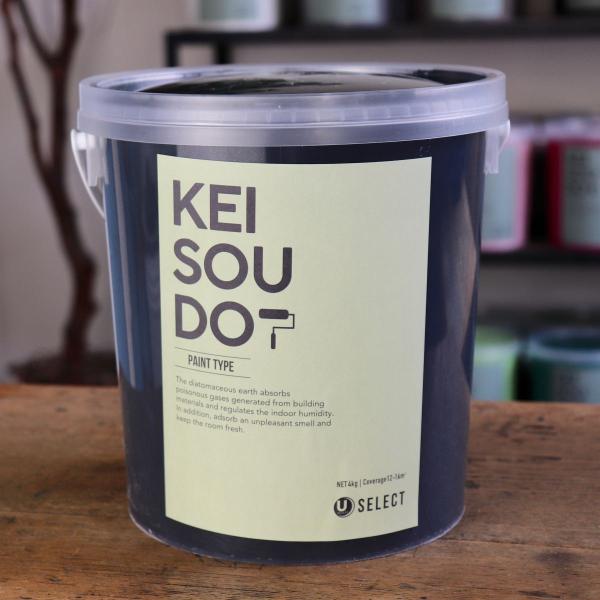 珪藻土 塗料 壁材 内装 内壁 ペイント材 DIY U-SELECT KEISOUDO PAINT 4kg【STEEL】