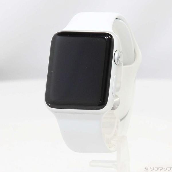 〔中古〕Apple(アップル) Apple Watch Series 3 GPS 42mm シルバーアルミニウムケース  ホワイトスポーツバンド〔295-ud〕