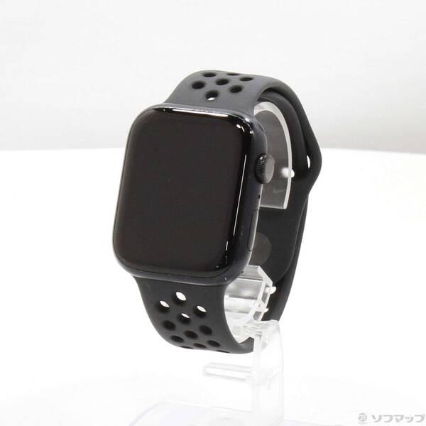 〔中古〕Apple(アップル) Apple Watch Series 7 Nike GPS 45mm ミッドナイトアルミニウムケース アンスラサイト／ブラックNIKEスポーツバンド〔198-ud〕