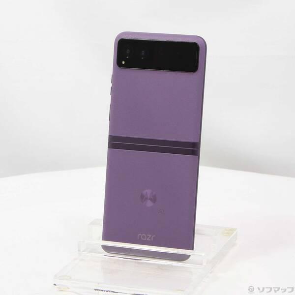 Motorola - 【中古】 A303MO motorola razr 40s サマーライラック SIMフリー 本体 ソフトバンク スマホ  【送料無料】 a303moly7mtm 中古〕Motorola(モトローラ) motorola razr 40s 256GB サマー