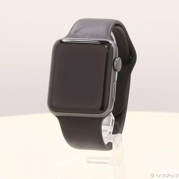 〔中古〕Apple(アップル) Apple Watch Series 2 42mm スペースグレイアルミニウムケース ブラックスポーツバンド〔247-ud〕