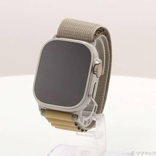 【新品・箱なし】純正 49mm Lアルパインループ・タン(ナチュラルチタニウム) 中古〕Apple(アップル) Apple Watch Ultra 2 GPS + Cellular