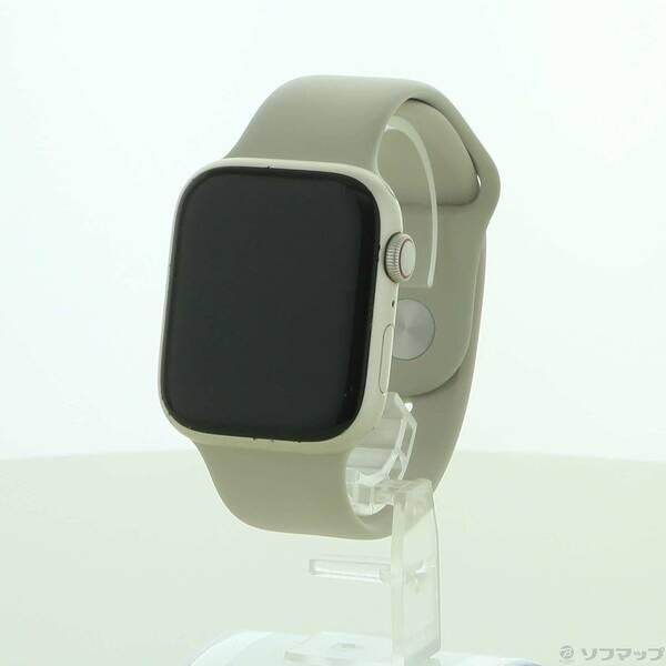Apple Watch - Apple Watch series 7 GPSモデル45mmスターライト　美品 Apple Apple Watch Series 7 GPSモデル 45mm MKN63J/A [スター