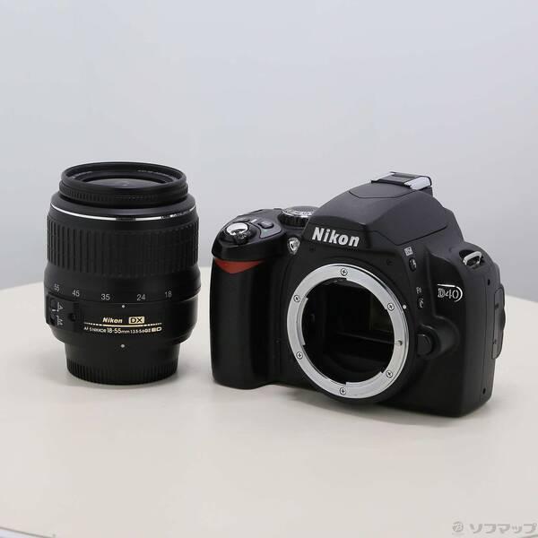 〔中古〕Nikon(ニコン) Nikon D40BLK (ED18-55G II／ブラック)〔297-ud〕