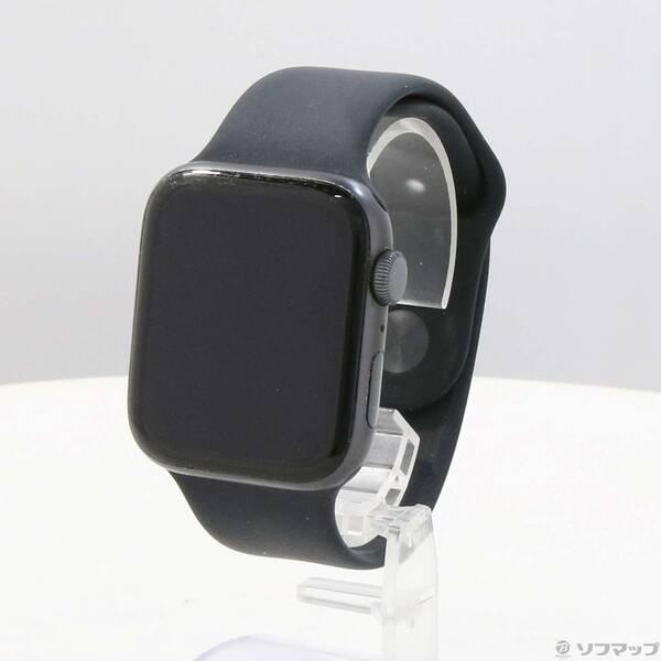 〔中古〕Apple(アップル) Apple Watch SE 第1世代 GPS 44mm スペースグレイアルミニウムケース ブラックスポーツバンド〔377-ud〕