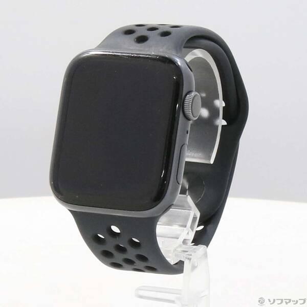 〔中古〕Apple(アップル) Apple Watch Series 4 Nike+ GPS 44mm スペースグレイアルミニウムケース アンスラサイト／ブラックNikeスポーツバンド〔262-ud〕