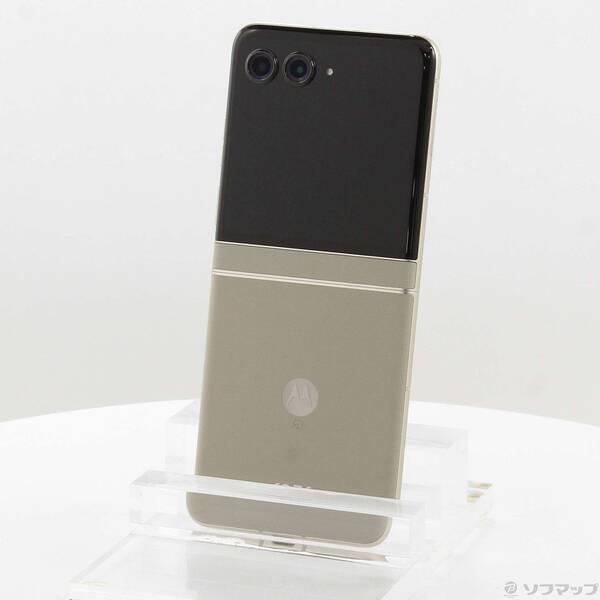 中古〕Motorola(モトローラ) motorola razr 50s 256GB サンドクリーム