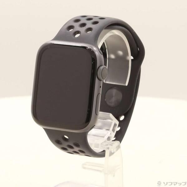 〔中古〕Apple(アップル) Apple Watch Series 4 Nike+ GPS 44mm スペースグレイアルミニウムケース アンスラサイト／ブラックNikeスポーツバンド〔198-ud〕