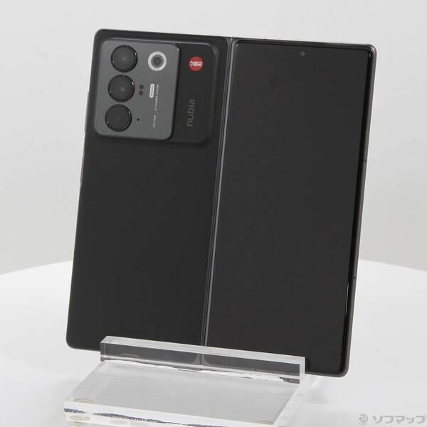 中古〕ワイモバイル nubia Fold 256GB ブラック ZESCN1 Y!mobile SIM