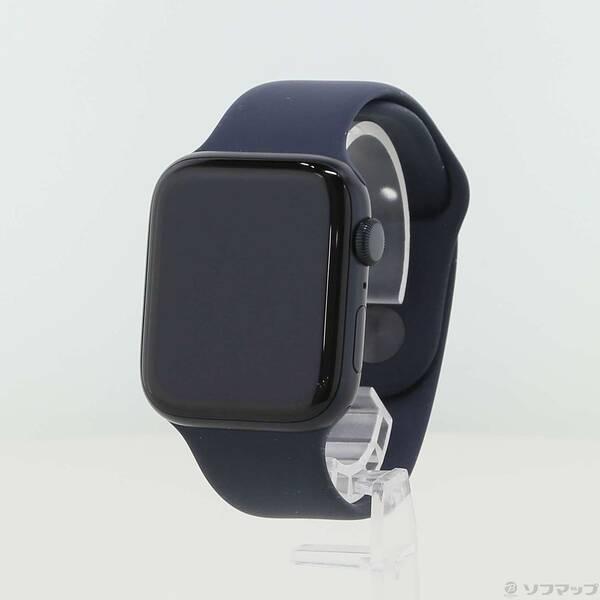 〔中古〕Apple(アップル) Apple Watch SE 第3世代 GPS 44mm ミッドナイトアルミニウムケース ミッドナイトスポーツバンド〔198-ud〕
