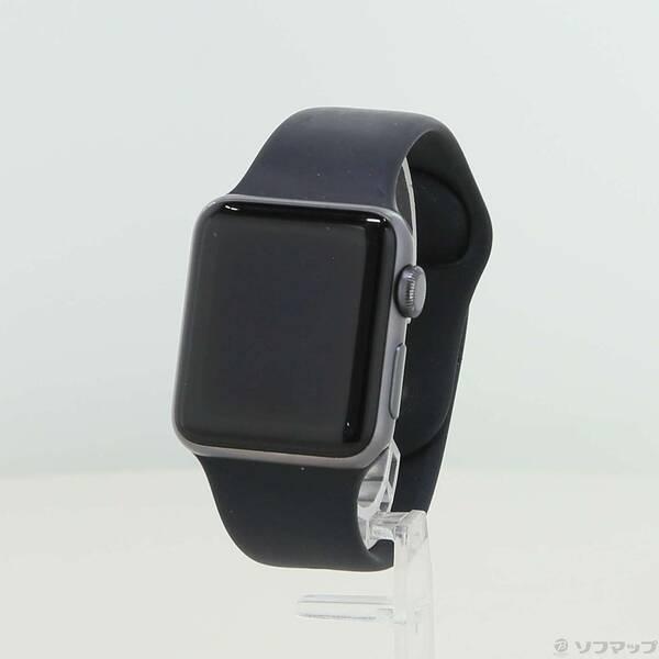 〔中古〕Apple(アップル) Apple Watch Series 3 GPS 38mm スペースグレイアルミニウムケース ブラックスポーツバンド〔262-ud〕
