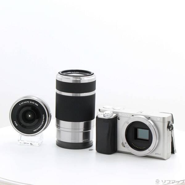 中古〕SONY(ソニー) α6000 ダブルズームレンズキット シルバー ILCE