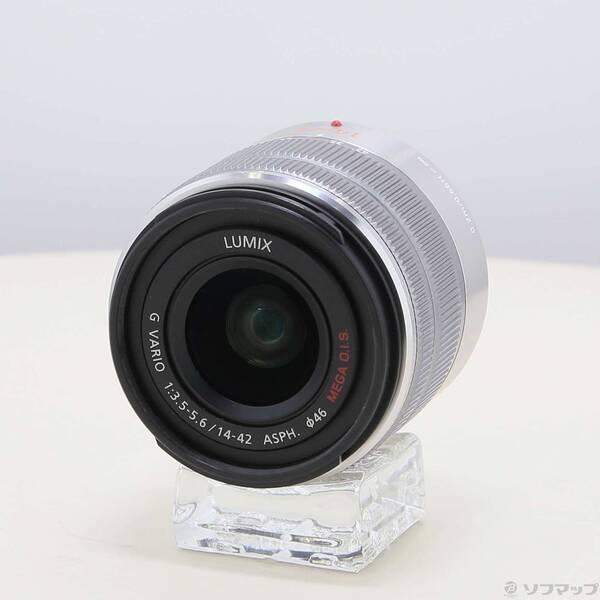 〔中古〕Panasonic(パナソニック) LUMIX G VARIO 14-42mm／F3.5-5.6 II ASPH.／MEGA O.I.S. H-FS1442A-S シルバー〔258-ud〕