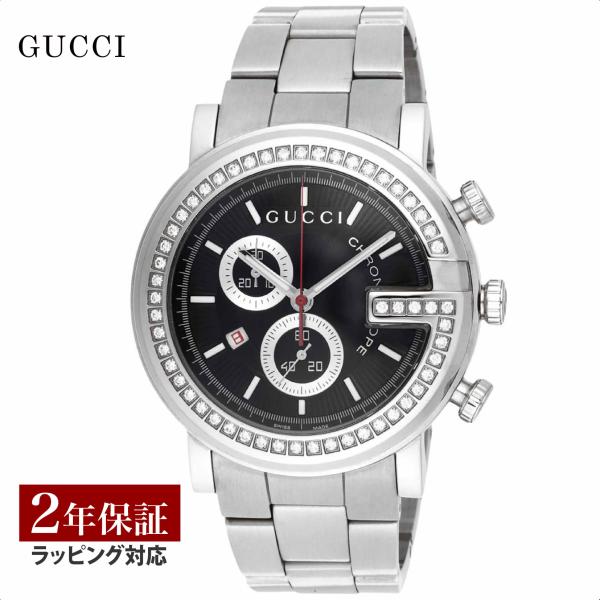 GUCCI（グッチ） メンズ 時計 G CHRONO Gラウンド クォーツ ブラック
