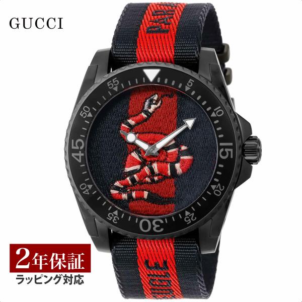 グッチ GUCCI 腕時計 メンズ YA136214 クォーツ ネイビー レッド GUCCI（グッチ） メンズ 時計 DIVE ダイブ クォーツ ネイビー×レッド