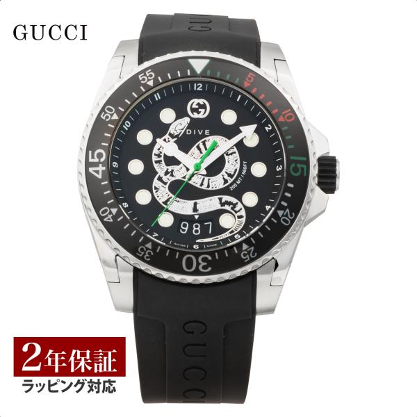 GUCCI クォーツ腕時計 ブラックダイヤル Gucci 腕時計(クォーツ) ブラック - メルカリ