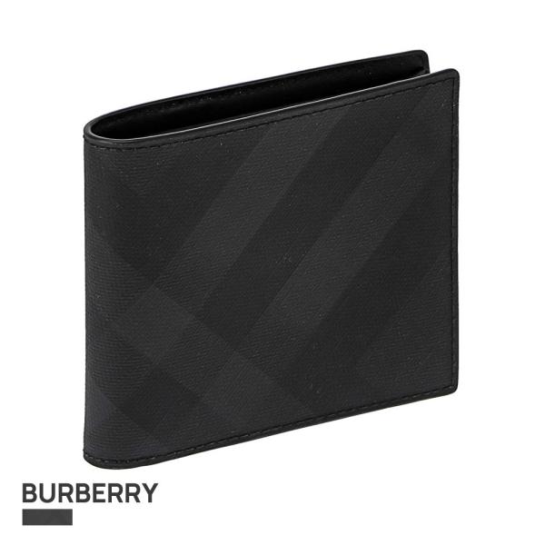 BURBERRY（バーバリー） 二つ折り財布 メンズ 財布 ダークチャコール