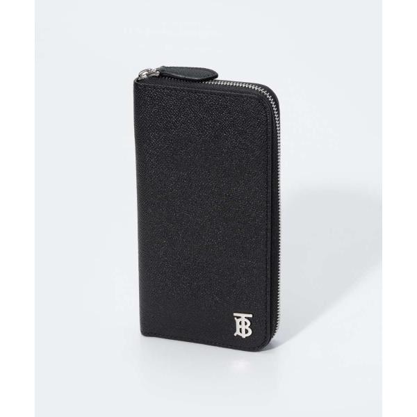 バーバリー Burberry ラウンドファスナー 長財布 オールレザー 黒 BURBERRY（バーバリー） 並行輸入 長財布(ラウンドファスナー) グレイ